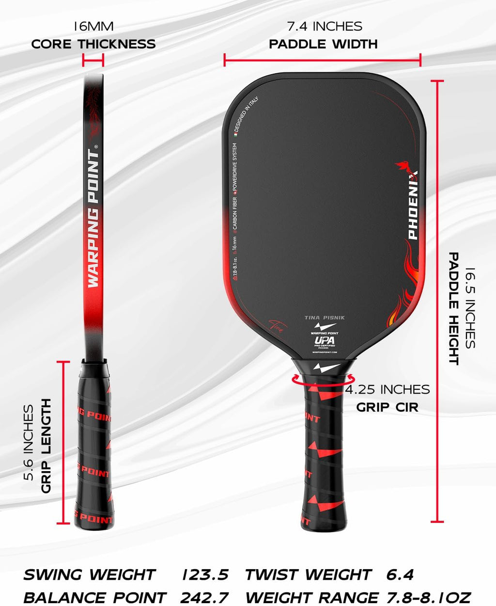 Phoenix Pickleball Paddle - 16MM